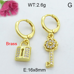Fashion Brass Earrings  F3E402186vhha-J125