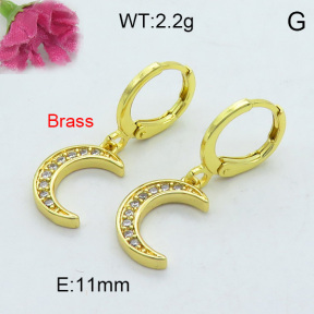Fashion Brass Earrings  F3E402194bbov-J125