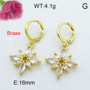 Fashion Brass Earrings  F3E402195bhva-J125