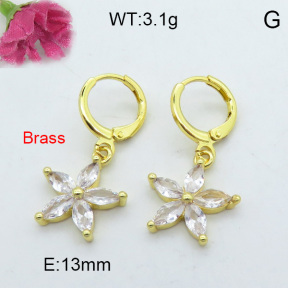 Fashion Brass Earrings  F3E402196bhva-J125