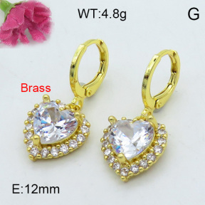 Fashion Brass Earrings  F3E402198bhva-J125