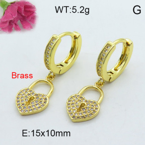 Fashion Brass Earrings  F3E402202bhia-J125