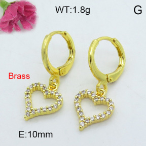 Fashion Brass Earrings  F3E402204bhva-J125