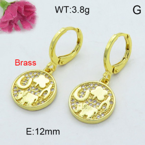 Fashion Brass Earrings  F3E402207vbpb-J125