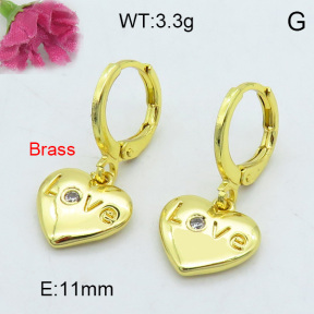 Fashion Brass Earrings  F3E402209vbpb-J125