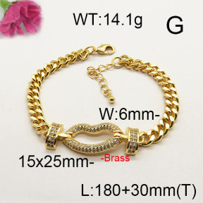 Fashion Brass Bracelet  F6B404318aija-J40