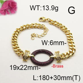 Fashion Brass Bracelet  F6B404322vila-J40