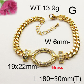 Fashion Brass Bracelet  F6B404324aija-J40