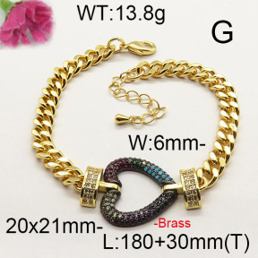 Fashion Brass Bracelet  F6B404336vila-J40