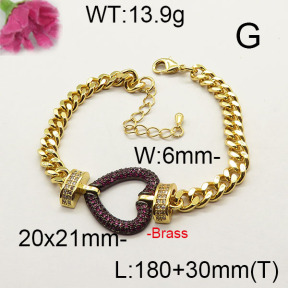 Fashion Brass Bracelet  F6B404339vila-J40