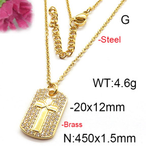Fashion Brass Necklace  F6N403015abol-J35