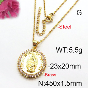 Fashion Brass Necklace  F6N403019vbpb-J35