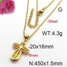 Fashion Brass Necklace  F6N403022bbml-J35