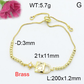 Fashion Brass Bracelet  F3B403923vbll-L017