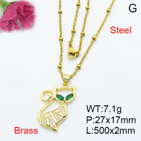Fashion Brass Necklace  F3N403116aajl-L017