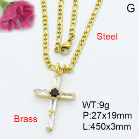 Fashion Brass Necklace  F3N403156aakl-L017