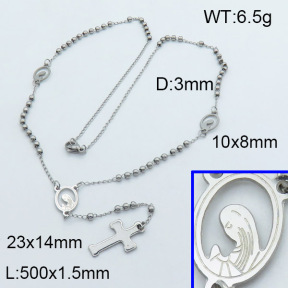 3N2001959bbov-642  Stainless Steel Necklace