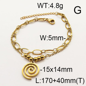 SS Bracelet  6B2002496vbpb-610