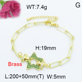 Fashion Brass Bracelet  F3B403926vhha-L024