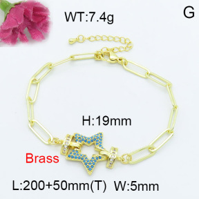 Fashion Brass Bracelet  F3B403928vhha-L024