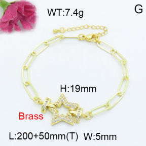 Fashion Brass Bracelet  F3B403929vhha-L024