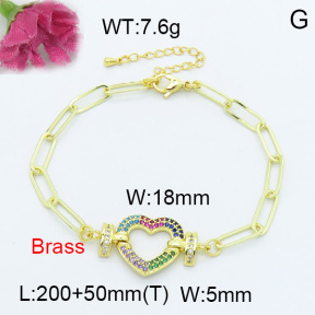Fashion Brass Bracelet  F3B403933vhha-L024