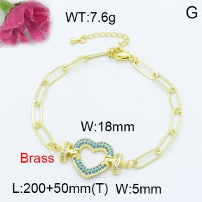 Fashion Brass Bracelet  F3B403934vhha-L024