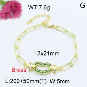 Fashion Brass Bracelet  F3B403938vhha-L024