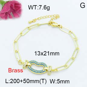 Fashion Brass Bracelet  F3B403940vhha-L024