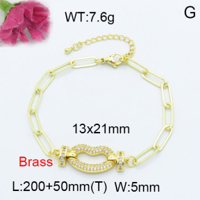 Fashion Brass Bracelet  F3B403941vhha-L024