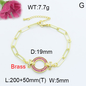 Fashion Brass Bracelet  F3B403942vhha-L024