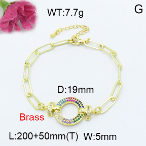 Fashion Brass Bracelet  F3B403945vhha-L024