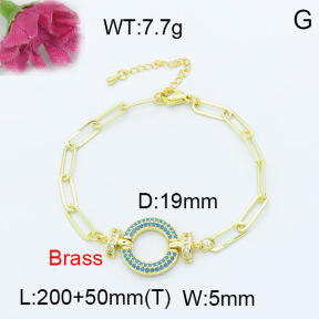 Fashion Brass Bracelet  F3B403946vhha-L024