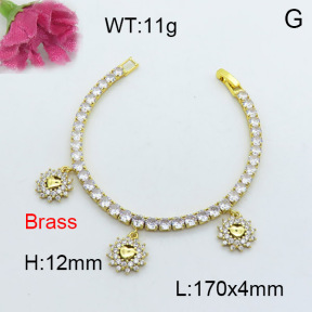 Fashion Brass Bracelet  F3B403948vhov-J22