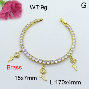 Fashion Brass Bracelet  F3B403950vhov-J22