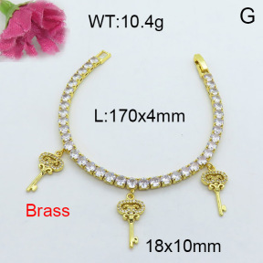 Fashion Brass Bracelet  F3B403952vhov-J22