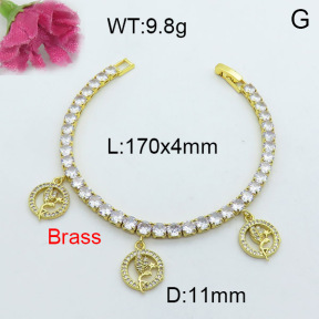 Fashion Brass Bracelet  F3B403956vhov-J22