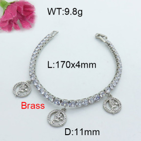Fashion Brass Bracelet  F3B403957vhov-J22