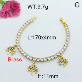 Fashion Brass Bracelet  F3B403964vhov-J22