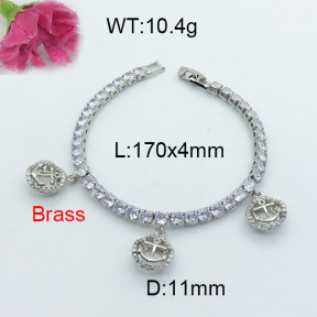 Fashion Brass Bracelet  F3B403967vhov-J22
