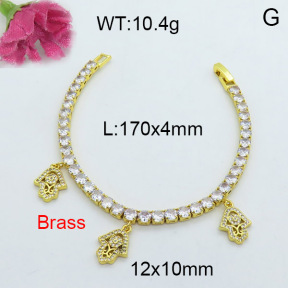 Fashion Brass Bracelet  F3B403970vhov-J22