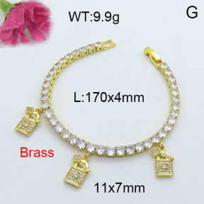 Fashion Brass Bracelet  F3B403976vhov-J22