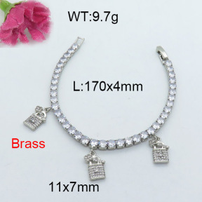 Fashion Brass Bracelet  F3B403977vhov-J22