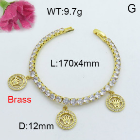 Fashion Brass Bracelet  F3B403978vhov-J22
