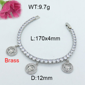 Fashion Brass Bracelet  F3B403979vhov-J22