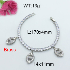 Fashion Brass Bracelet  F3B403983vhov-J22