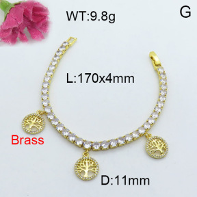 Fashion Brass Bracelet  F3B403986vhov-J22
