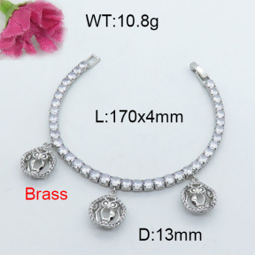 Fashion Brass Bracelet  F3B403989vhov-J22