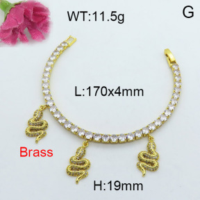 Fashion Brass Bracelet  F3B403990vhov-J22