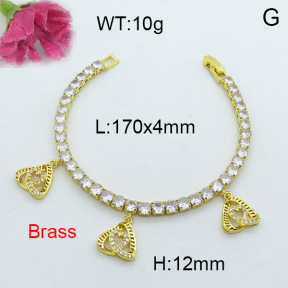 Fashion Brass Bracelet  F3B403998vhov-J22